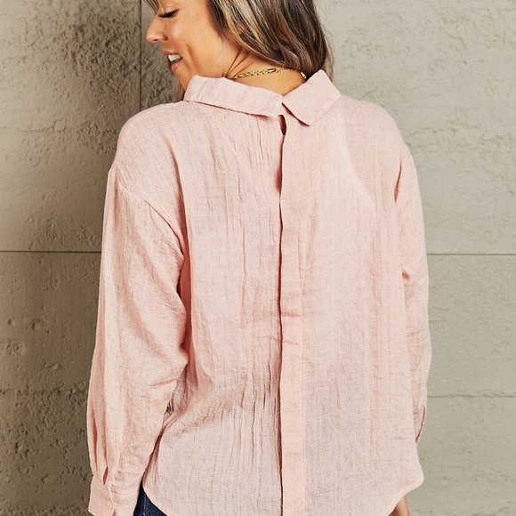 Petal Dew Take Me Out Lightweight Button Down Top - Picture 2 of 5